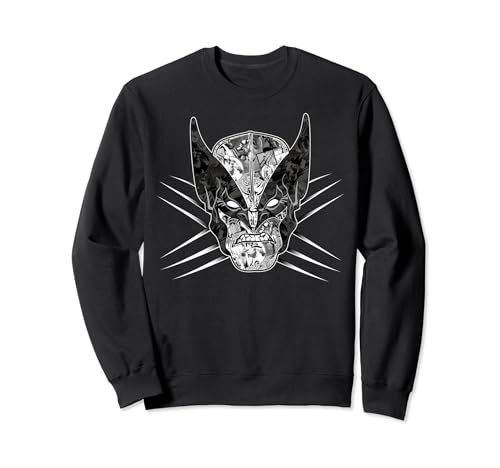 Marvel X-Men Wolverine Classic Comic Patterned Face Sweatshirt von Marvel