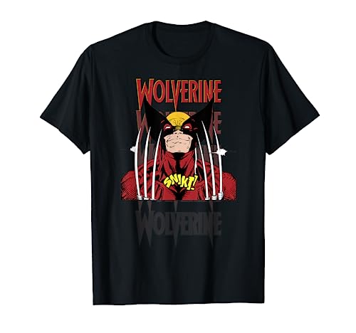 Marvel X-Men Wolverine Gradient Text Portrait T-Shirt von Marvel