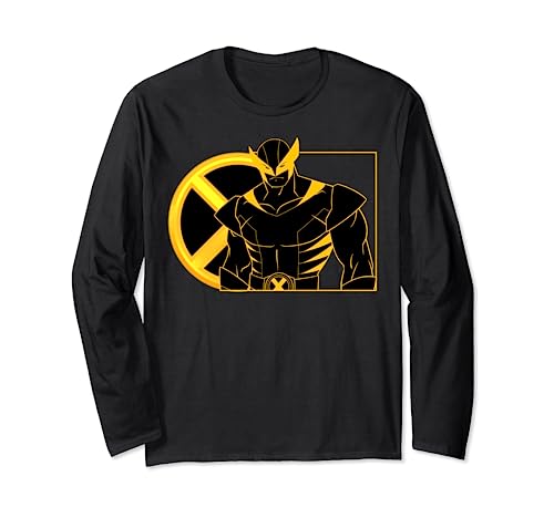 Marvel X-Men Wolverine Line Art Portrait Langarmshirt von Marvel