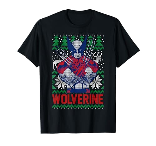 Marvel X-Men Wolverine Weihnachten Tree Ugly T-Shirt von Marvel