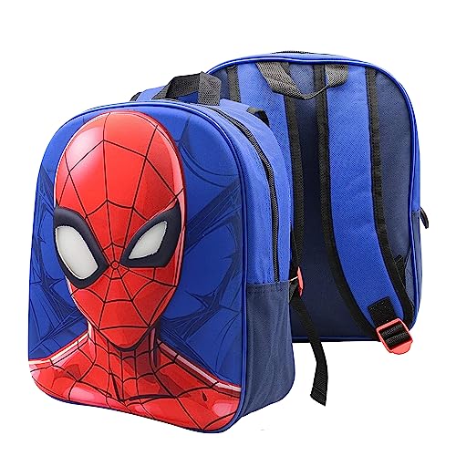 Marvel. Spiderman Rucksack, Spiderman Kinderrucksack Jungen mit leuchtenden 3D-Augen, Back To Schulrucksack Jungen, Premium Superhelden Kinderrucksäcke, Geschenke für Jungen, 25 x 8 x 30 cm von Marvel