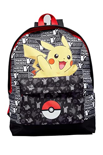 Pokemon Pikachu Pokeball Rucksack für Kinder, Schwarz, Schwarz , Einheitsgröße, Casual von Marvel