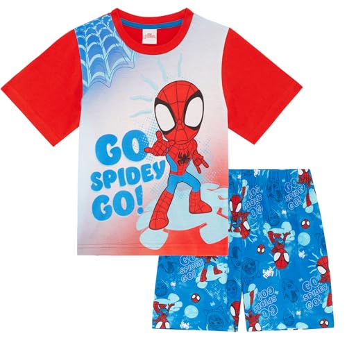 Marvel Spidey & Friends, Spiderman - Schlafanzug mit Kurzarm für Kinder - 6-7 Jahre: 122cm von Marvel