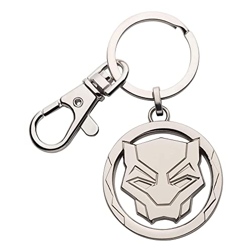 SalesOne Schlüsselanhänger Black Panther Silver Mask Logo Schlüsselringe Autoschlüsselanhänger Fanartikel von Marvel