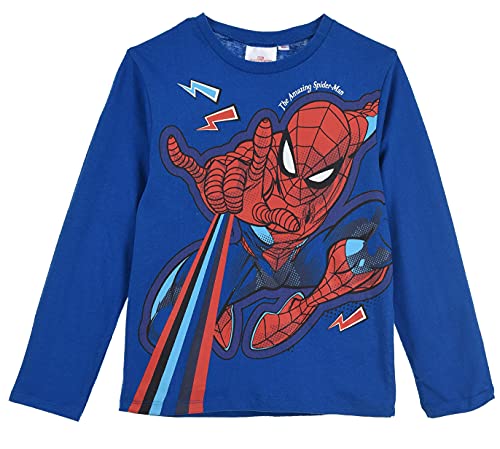 Spiderman Jungen Langarmshirt (Blau,8 Jahre) von Marvel