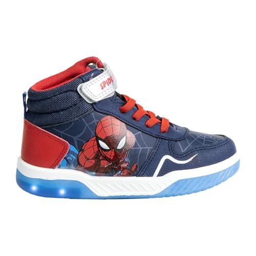 Spiderman Schuhe für Jungen, Schuhe High Top Sneakers, Geschenk für Jungen und Teenager, Größe EU 33 von Marvel