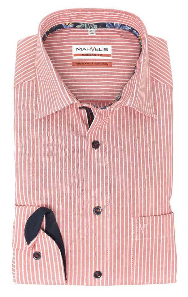 MARVELIS Businesshemd MODERN FIT - Businesshemd normale, leicht taillierte Schnittführung von MARVELIS
