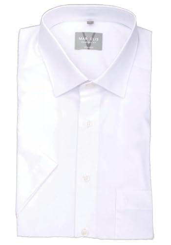 Marvelis Herren Businesshemd Kurzarm Non-Iron Comfort Fit,Einfarbig,New Kent,Weiss 00,39 Marvelis Herren Businesshemd Kurzarm Non-Iron Comfort Fit,Einfarbig,New Kent,Weiss 00,39 von Marvelis
