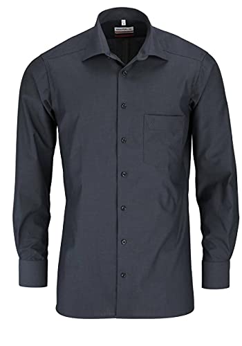 MARVELIS Comfort Fit Hemd Langarm New Kent Kragen anthrazit, Größe 41, Farbe Anthrazit von Marvelis