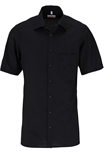MARVELIS Modern Fit Hemd Halbarm New Kent Kragen schwarz / Größe:38 von Marvelis
