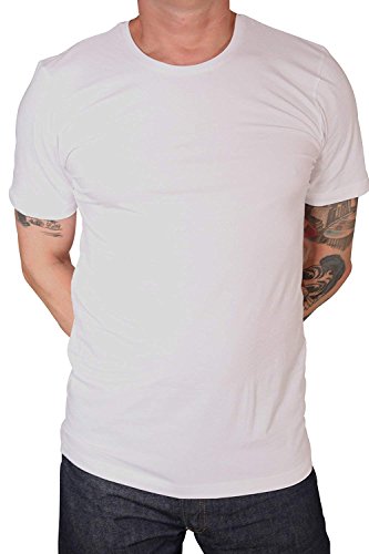 MARVELiS T-Shirt Doppelpack 2 T-Shirts 1/2 Arm Weiß Body Fit Rundhals (M) von Marvelis