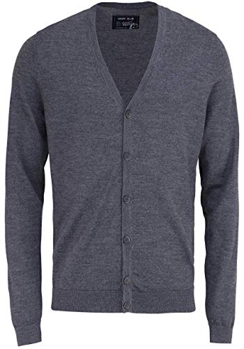 Marvelis Cardigan Langarm mit Reißverschluss aus Merino dunkelgrau Größe M von Marvelis
