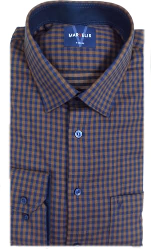 Marvelis Freizeithemd Hemd Casual Flanell braun/Marine kariert 6034.64.28, Kragenweite/Größe:XXL Marvelis Freizeithemd Hemd Casual Flanell braun/Marine kariert 6034.64.28, Kragenweite/Größe:XXL von Marvelis