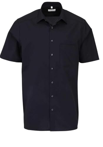 Marvelis Herren Businesshemd Kurzarm Non-Iron Comfort Fit,Einfarbig,New Kent,schwarz 68,39 von Marvelis