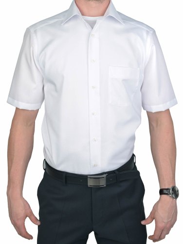 Marvelis Herren Businesshemd Kurzarm Non-Iron Modern Fit,Einfarbig,New Kent,Weiss 00,41 Marvelis Herren Businesshemd Kurzarm Non-Iron Modern Fit,Einfarbig,New Kent,Weiss 00,41 von Marvelis