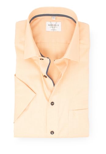 Marvelis Herren Businesshemd Kurzarm Non-Iron Modern Fit,Struktur,New Kent, Kragenweite:40 von Marvelis