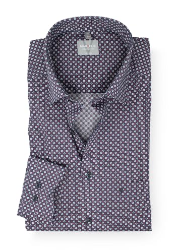 Marvelis Herren Businesshemd Langarm Non-Iron Comfort Fit,Muster,New Kent, Kragenweite:45 von Marvelis