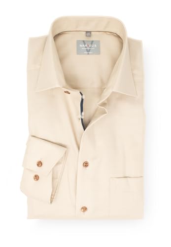 Marvelis Herren Businesshemd Langarm Non-Iron Comfort Fit,Struktur,New Kent, Kragenweite:43 von Marvelis