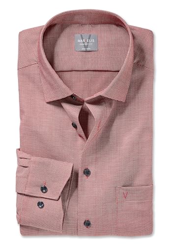 Marvelis Herren Oberhemd Langarm Comfort-Fit,Einfarbig,13 New Kent,dunkelrot 39,43 von Marvelis