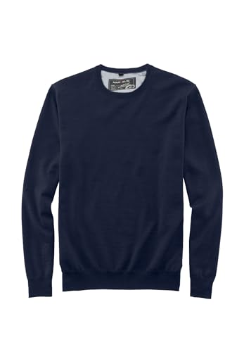 Marvelis Herren Pullover Casual Fit Rundhals Einfarbig Marine, Größe:L von Marvelis