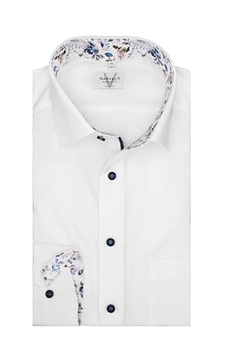 Marvelis Herrenhemd | Modern Fit | Langarm 64 cm | Weiß | New Kent Kragen | Gr. 42 von Marvelis