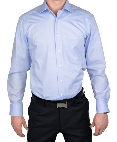 Marvelis Herren Businesshemd Langarm Modern-Fit,Chambray,New Kent,bleu 11,47 von Marvelis