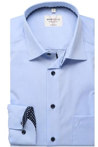Marvelis Modern Fit Hemd Langarm New Kent Kragen hellblau Größe 46 Marvelis Modern Fit Hemd Langarm New Kent Kragen hellblau Größe 46 von Marvelis