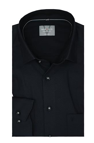 Marvelis Modern Fit Hemd extra langer Arm navy AL 69 Größe 41 von Marvelis