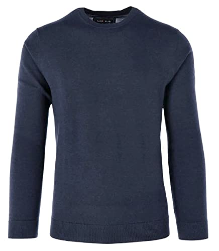 Marvelis Pullover Langarm Rundhals aus Merino Wolle Nachtblau Größe X4L von Marvelis