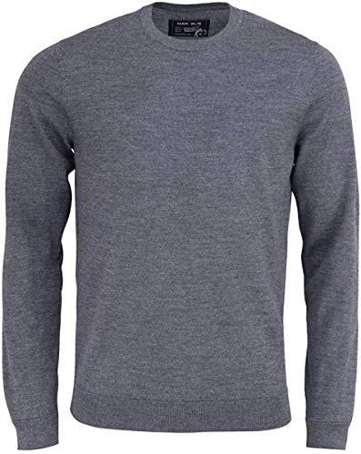 Marvelis Pullover Langarm Rundhals aus Merino Wolle dunkelgrau Größe X4L von Marvelis