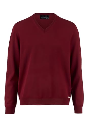 Marvelis Pullover Langarm V-Ausschnitt aus Merino Wolle Beere Größe XL von Marvelis