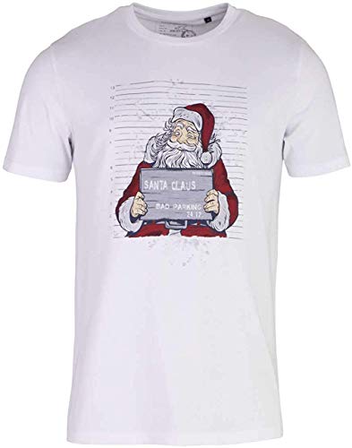 Marvelis T-Shirt Halbarm Rundhals Weihnachts-Frontprint Reine Baumwolle weiß Größe L von Marvelis