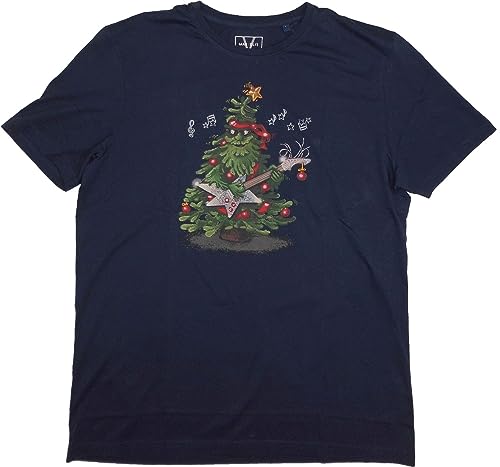 Marvelis T-Shirt Weihnachtsmotiv Tannenbaum Rundhals Marine 6624.24.18, Größe:L von Marvelis