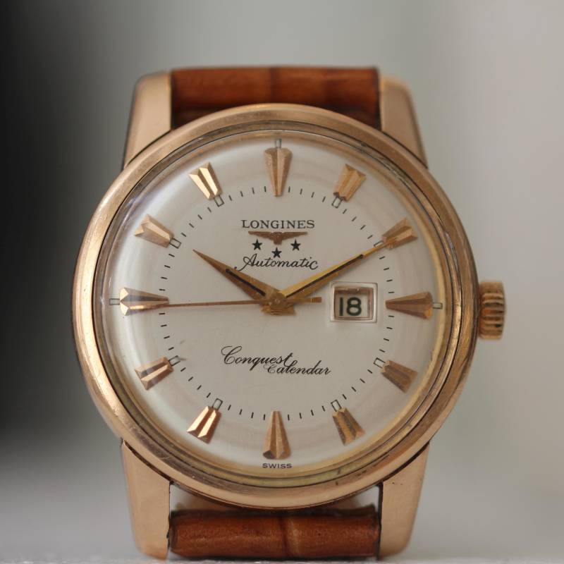 Vintage 1950S Longines Conquest Calendar Automatic Ref. 9007.3 - Gents Rose Gold Capped Mechanical Watch 35mm // Serviced 2022 Vintage 1950S Longines Conquest Calendar Automatic Ref. 9007.3 - Gents Rose Gold Capped Mechanical Watch 35mm // Serviced 2022 von MarvellousTimepieces