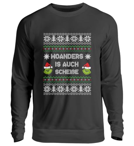 Marvelous Life Weihnachtspullover I Grinch I Woanders is auch I Unisex I Lustig I Ugly Christmas Sweater I Weihnachtspullover Damen Herren I Bedruckt in Germany I Ugly Christmas Sweater Damen Herren von Marvelous Life