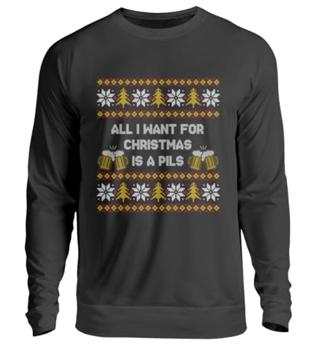 Weihnachtspullover All I Want for Christmas is a Pils I Unisex I Weihnachtspullover Damen Herren I Ugly Christmas Sweater I Bedruckt in Germany I Weihnachts Pulli I Bier Geschenk von Marvelous Life