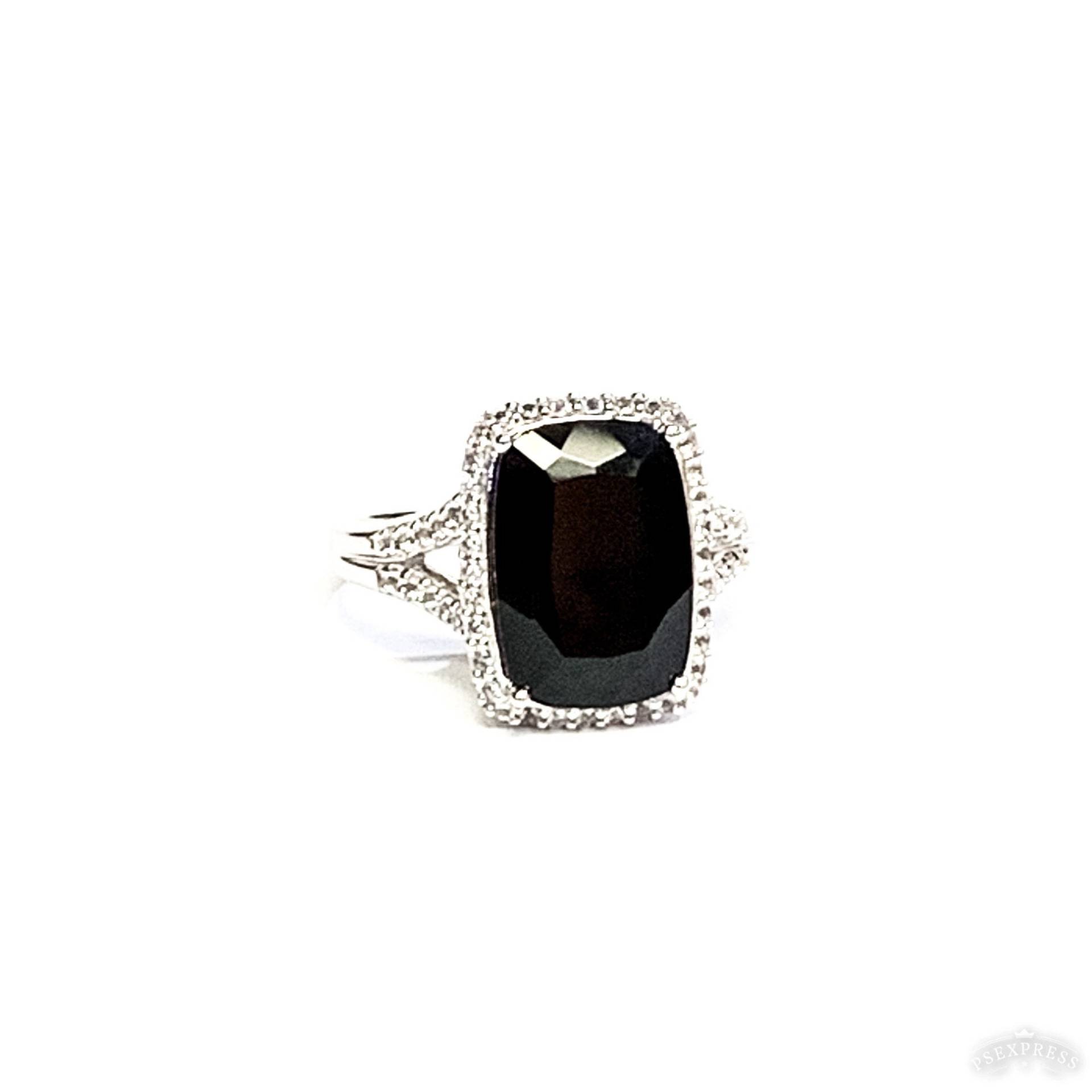 Wunderschöner Onyx Und Diamanten 14K Weißgold Ring von MarvinScottJewelers