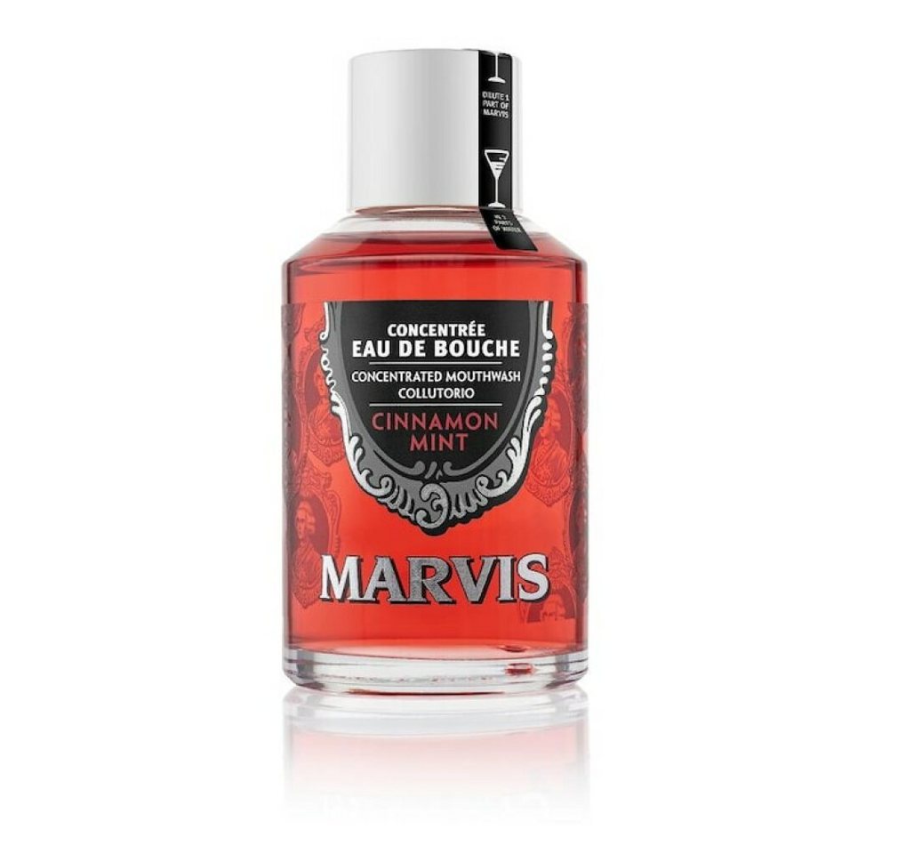 Marvis Mundspülung Cinnamon Mint Concentrated Mouthwash Collutorio 120ml, (Packung) von Marvis