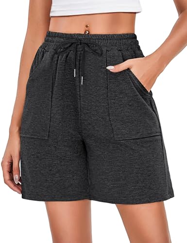Marvmys Sportliche Damen Sommer Hohe Taille Bermuda Casual Shorts Mit Taschen Für Quotidian Jogging Fitness S-X3XL von Marvmys