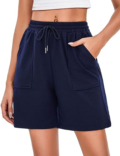 Marvmys Damen Sportshorts Sommer High Waist Bermuda Shorts mit Taschen Fitness Laufshorts S-3XL von Marvmys