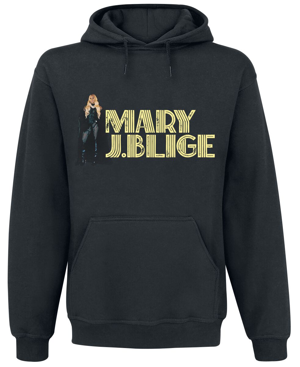 Mary J. Blige Photo Logo Kapuzenpullover schwarz in 3XL von Mary J. Blige