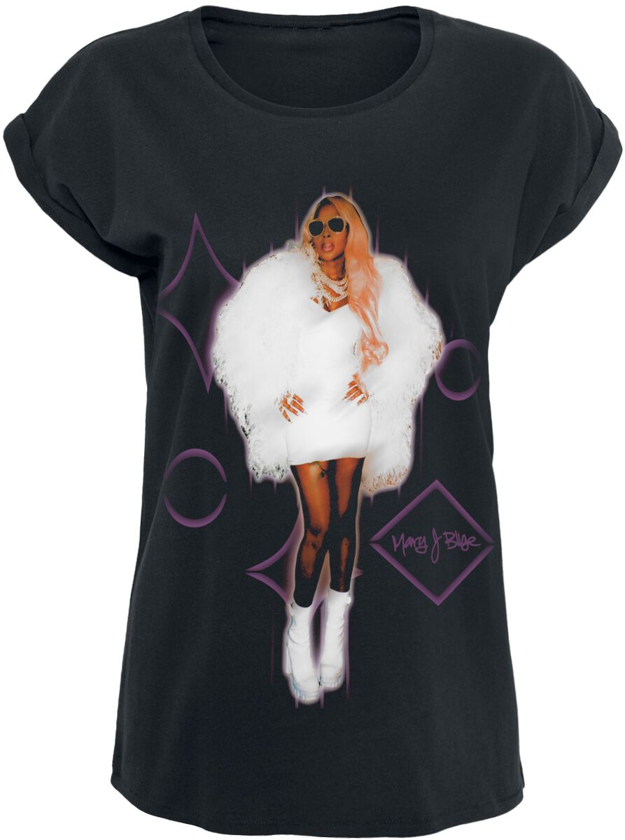 Mary J. Blige T-Shirt - Photo Symbols - XS bis XXL - für Damen - Größe S - schwarz  - Lizenziertes Merchandise! von Mary J. Blige