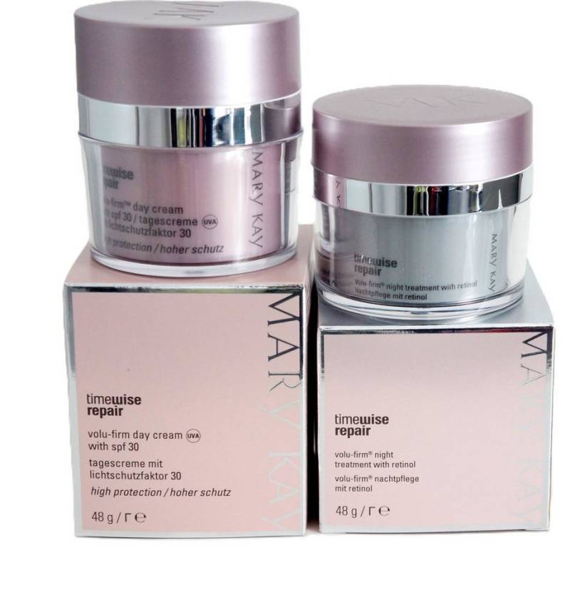Mary Kay Gesichts-Reinigungscreme Volu Firm Tagescreme Lfs 30 & Nachtpflege mit Retinol von Mary Kay