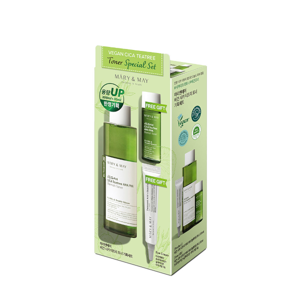 Mary&May - Vegan CICA Tea Tree Toner Special Set - 1set (3artikel) von Mary&May