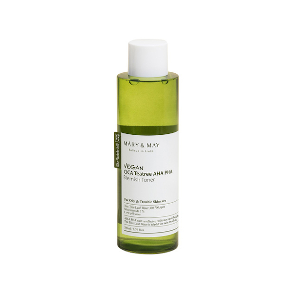 Mary&May - Vegan CICA Teatree AHA PHA Blemish Toner - 200ml von Mary&May