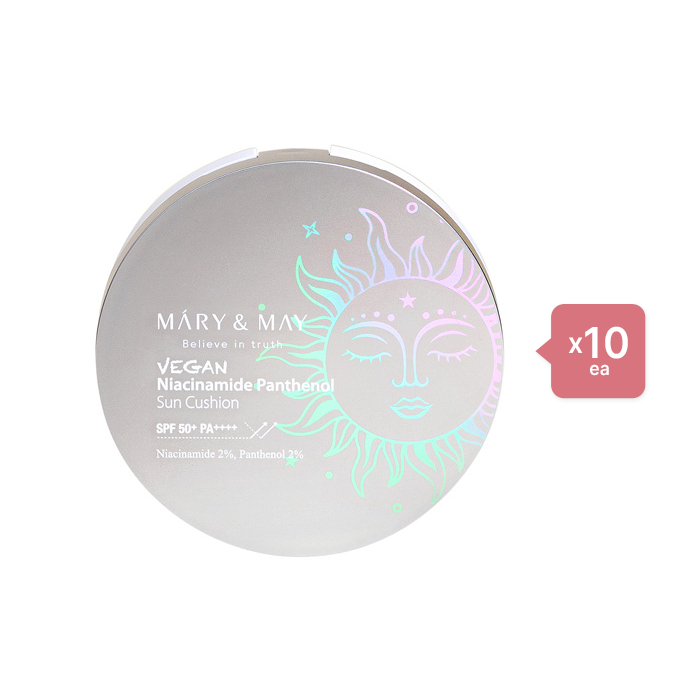 Mary&May - Vegan Niacinamide Panthenol Sun Cushion SPF50+ PA++++ - 25g (10ea) Set von Mary&May