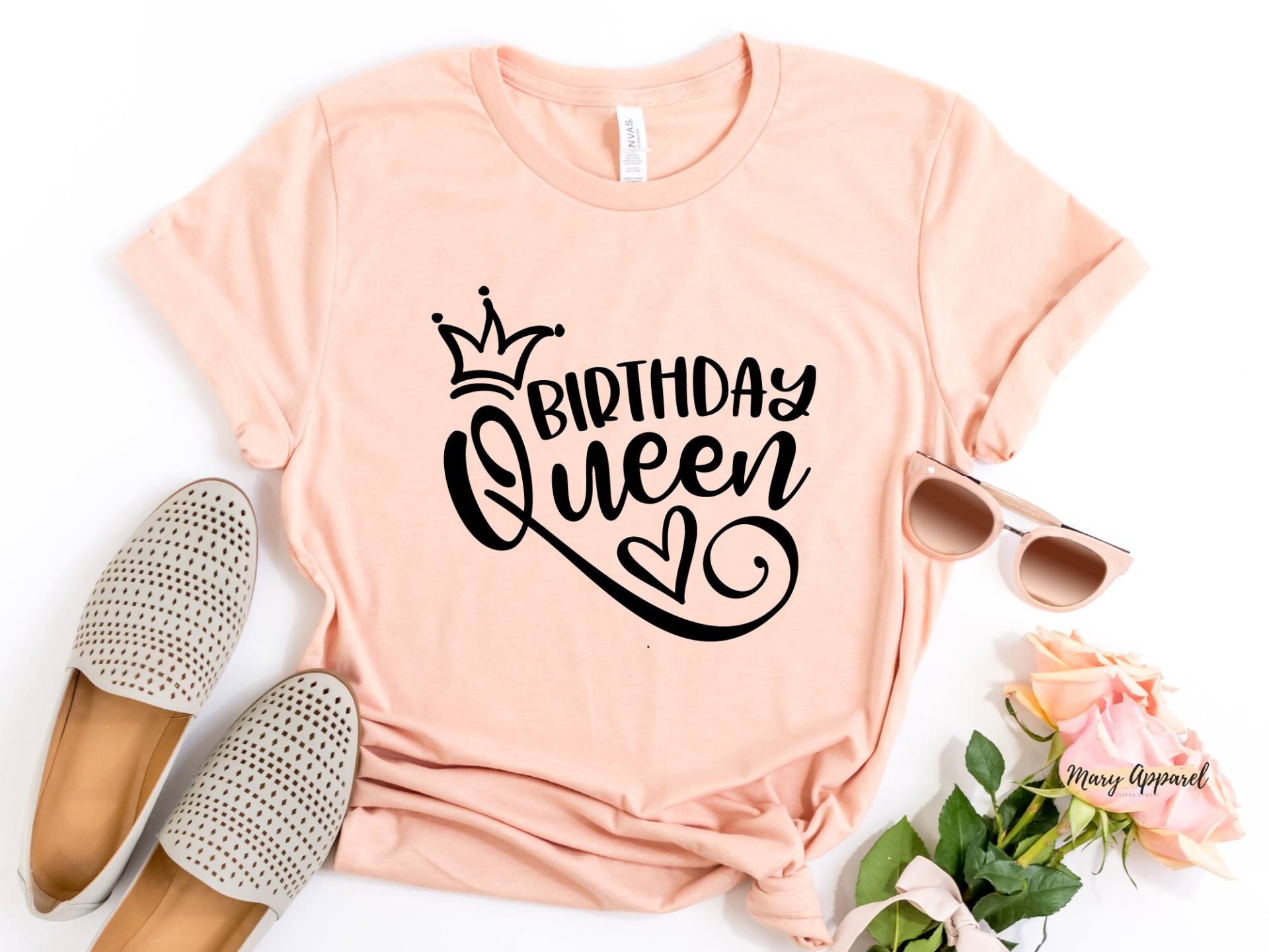 Geburtstag Königin Shirt, Geburtstagsgeschenk Frauen, Mädchen Shirt Für Queens Tshirt von MaryApparelDesign