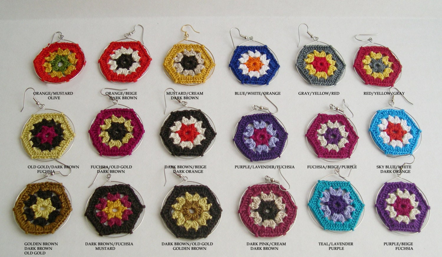Sale Kaufe 2 Und Erhalte 1 Gratis - Boho Chic Retro Häkel Ohrringe Bunte Deckchen Fashion Oma Quadrat 80'er Achtziger Sale Kaufe 2 Und Erhalte 1 Gratis - Boho Chic Retro Häkel Ohrringe Bunte Deckchen Fashion Oma Quadrat 80'er Achtziger von MaryKCreation