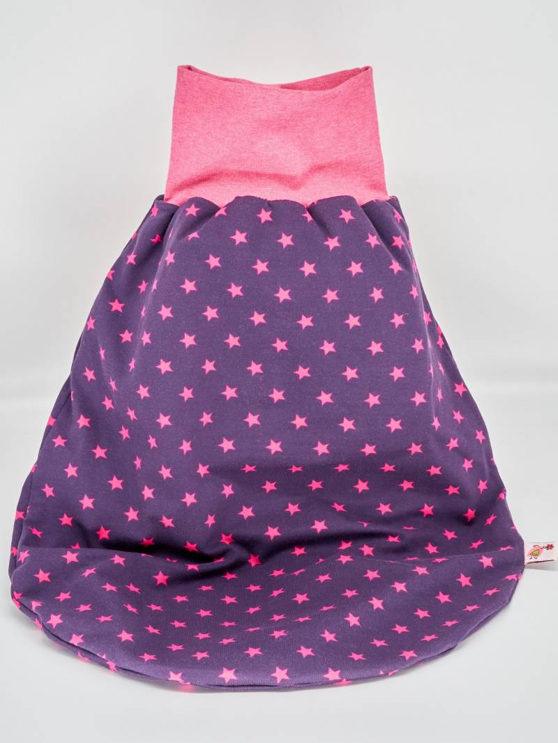 Pucksack Strampelsack Schlafsack Gefüttert, Lila Pink, Sterne von MaryLane4BabiesnKids