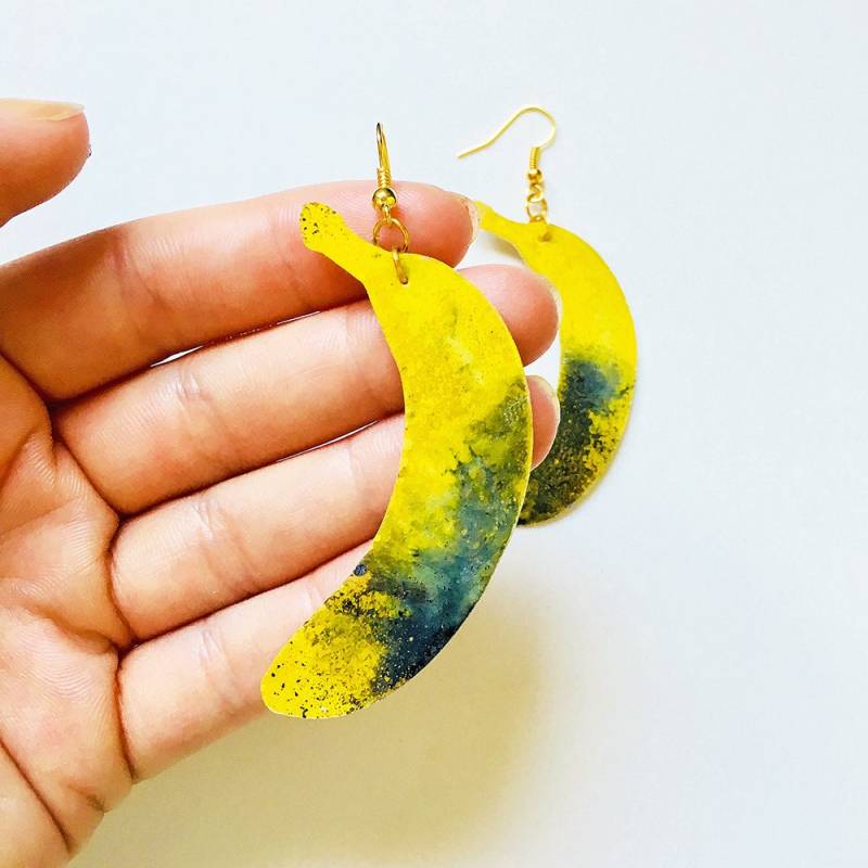 Andy Warhol Banane - Zubehör The Velvet Underground&nico Ohrringe Xxl Juwel Geschenke Für Sie Andy Warhol Banane - Zubehör The Velvet Underground&nico Ohrringe Xxl Juwel Geschenke Für Sie von MaryLionJewelry